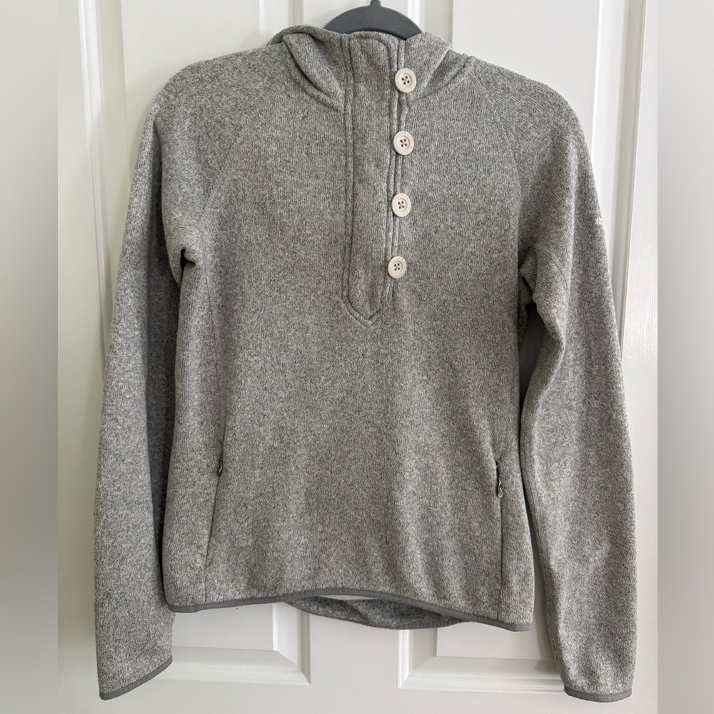 The North Face Hooded Sweater with Button Detail Womens Medium